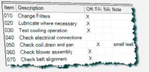 field check list